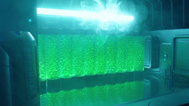 Chemical Storage Vials In Cooling Vapor
