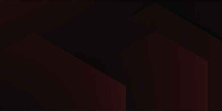 Abstract black and dark red geometric background with minimalist 3D polygon shapes.