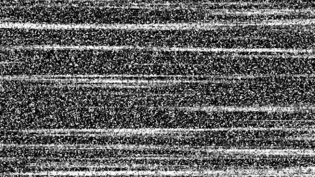 Analog tv static noise texture, retro glitch effect background, black and white signal interference television