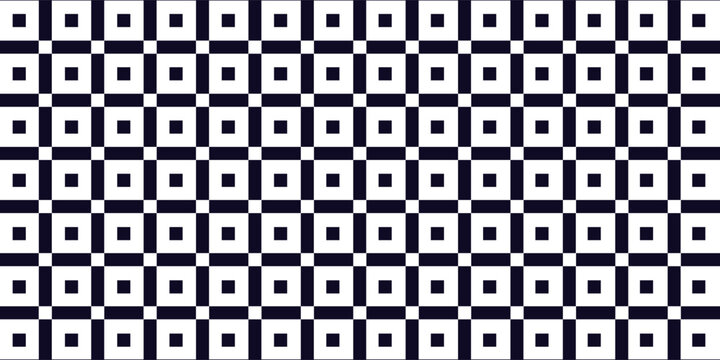 Rounded Checker Plaid Lattice Pattern modern style Black and White tile background