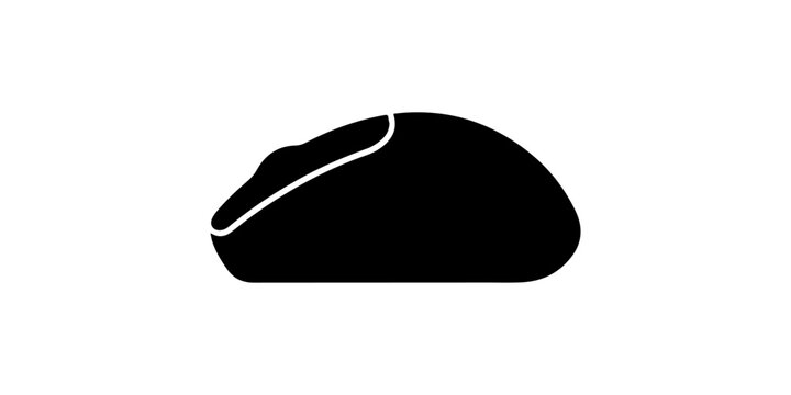 Minimal computer mouse silhouette icon set showing multiple angled views isolated on white background for UI design, Scroll down up icon vector. pictogram illustration on white background.computer
