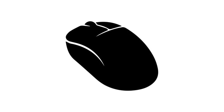 Minimal computer mouse silhouette icon set showing multiple angled views isolated on white background for UI design, Scroll down up icon vector. pictogram illustration on white background.computer
