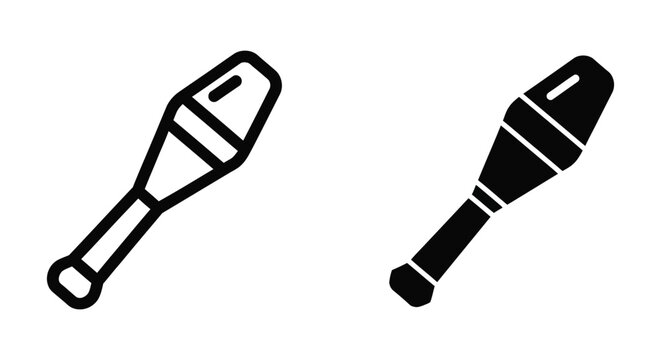 Juggling club icon, circus equipment symbol, vector illustration isolated on white background