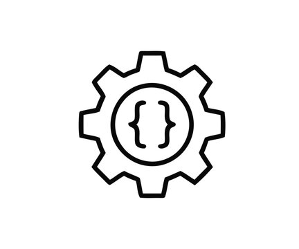 PrintTitle: Network database server rack line art cloud hosting icon