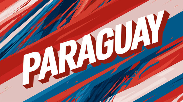 Paraguay sign in national flag colors banner. Paraguay wallpaper.