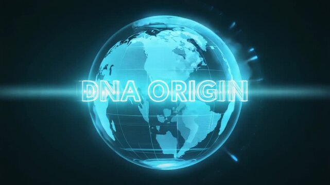 DNA origin. With a globe.