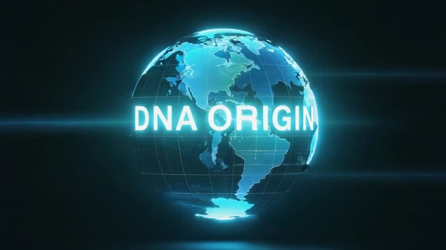 DNA origin. With a globe.