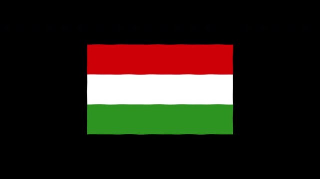 Waving Hungary Flag Animation