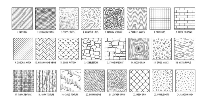 Hand Drawn Texture Patterns Collection