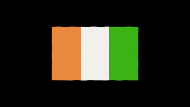 Waving Ireland Flag Animation