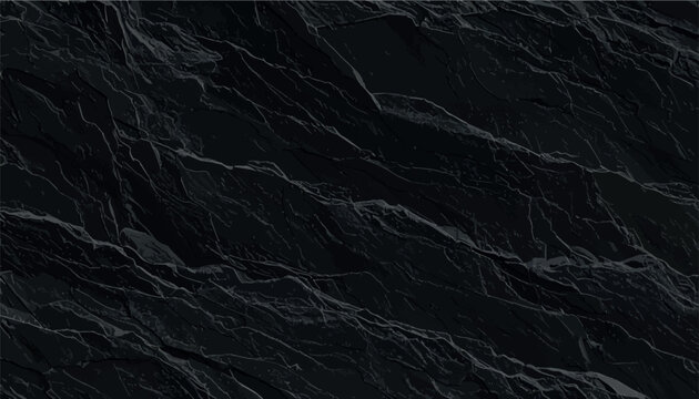 A high-quality seamless texture of dark black slate stone with natural rugged layers. This detailed rock surface background provides a modern and minimalist aesthetic for architectural design projects