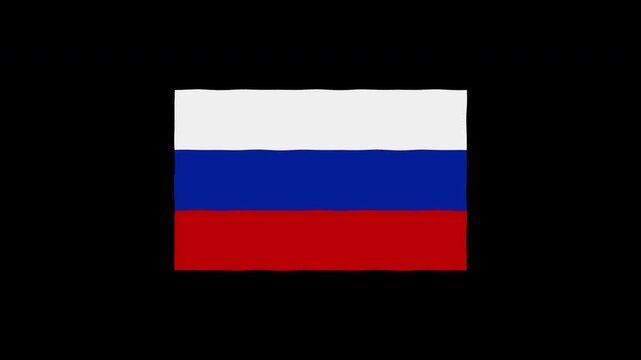 Waving Russia Flag Animation