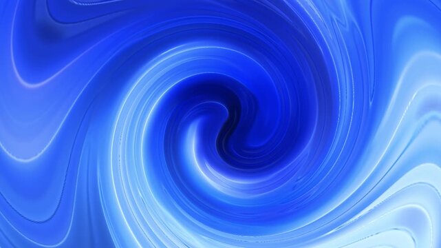 Bright blue spiral vortex with smooth flowing light trails