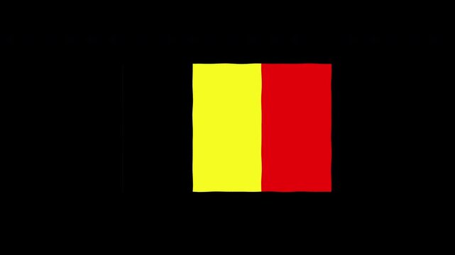Waving Spain Flag Animation Loop Motion Graphics Background