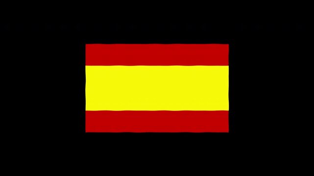 Waving Spain Flag Animation