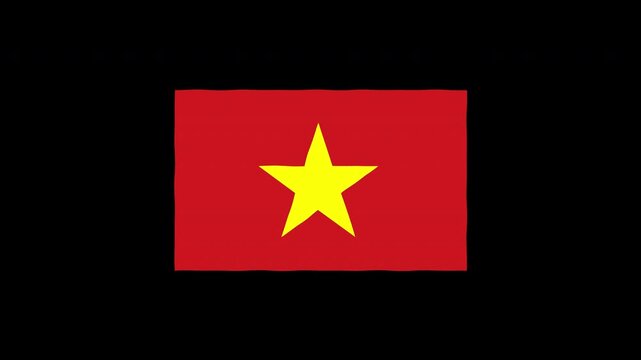 Waving Vietnam Flag Animation