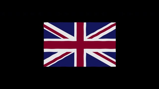 Waving United Kingdom Flag Animation