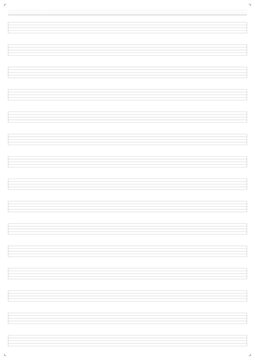 Blank lined paper sheet for writing notes or letters  