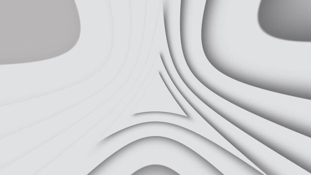 Abstract white paper cut curved layers with 3d depth and minimal modern background design