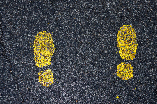 Footprints on the floor