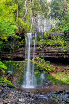 Russell Falls Inside Mt. Field National Park Tasmania 