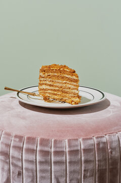 Honey cake slice
