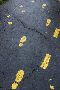 Footprints on the floor