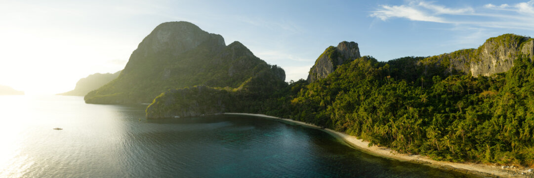 Cadlao Island Paradise Beach Bacuit Bay Palawan Philippines