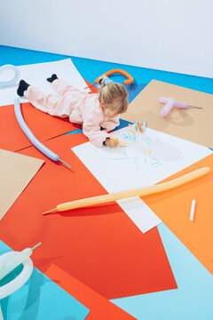 Young artist painting