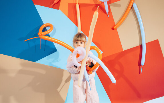 Colours, balloons and toddler