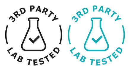 3rd party lab tested vector icon © Arcady