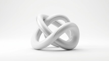 Fototapeta premium Smooth 3D curved object minimal design for technology innovation and creative visual concept, high quality commercial photography,