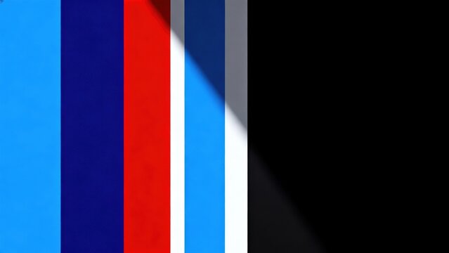 Color bars with shadow on black
