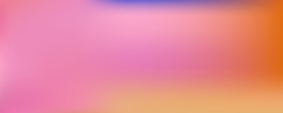 Gradient abstract fluid background, pink, orange and purple. Peach warm background. Color blurred gradation pattern. Minimalist smooth gradation of fall.