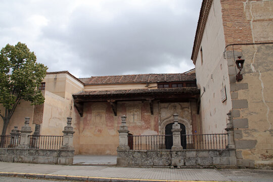 royal medieval monastery (st anthony) in segovia in spain 