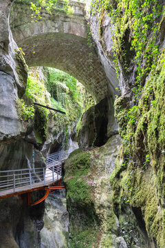 Les gorges du Fier &agrave; Lovagny dans le d&eacute;partement de la Haute-Savoie