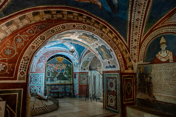 Obraz premium Subiaco. The Monastery of Saint Benedict, or Sanctuary of the Sacred Cave