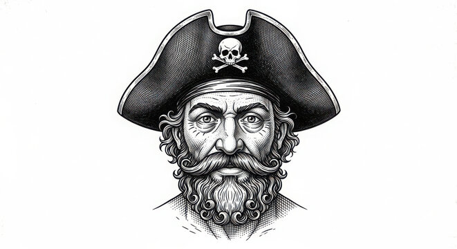 Pirate Captain Portrait Illustration