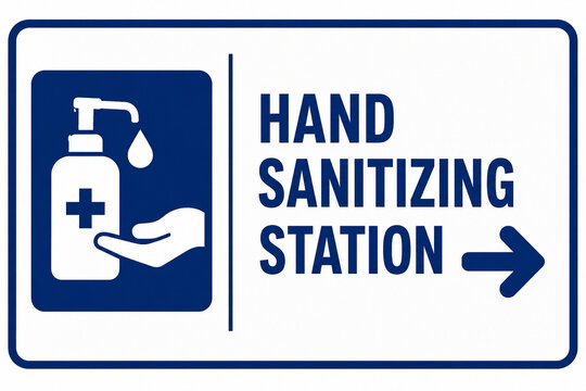 Hand sanitizing station sign