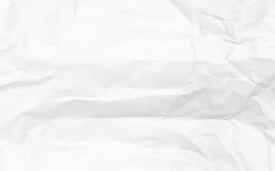 Fototapeta premium White crumpled paper texture background. Design space white tone.