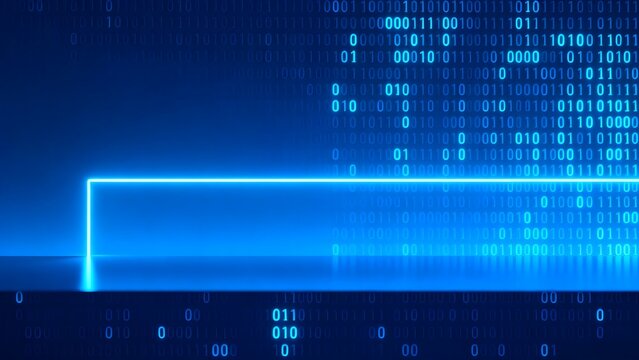 Blue binary code digital background