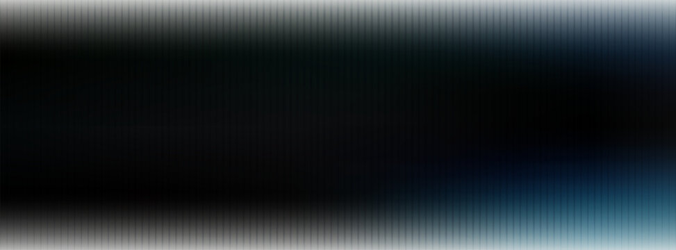 Abstract black gradient background banner with fine vertical lines, moody deep navy blue carbon mesh texture linear parallel stripes backdrop vector