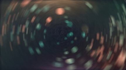 Blurred Circular Bokeh Lights, A Soft-Focus Abstract Background With grainy background with a dark to light transition, textured and monochromatic. © Mansura