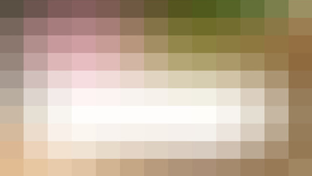 Abstract pixelated background with soft gradient colors in shades of beige, brown, and muted green