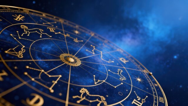 Zodiac chart with star constellations