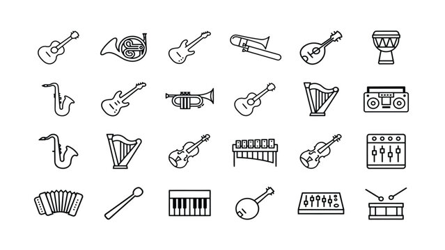 Set of hand drawn math symbols and numbers on paper