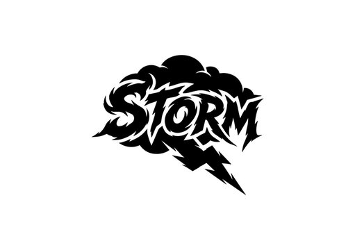 Storm Logo with Lightning Bolt