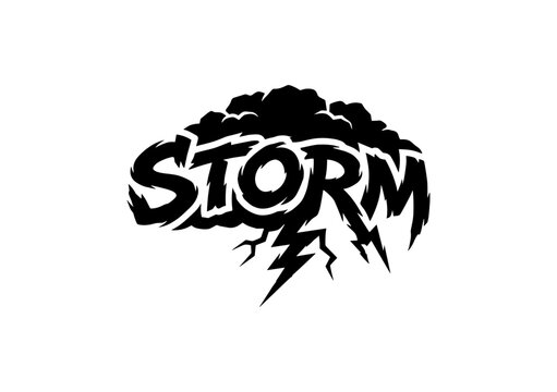 Storm Cloud Lightning Logo