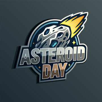 asteroid international day logo icon