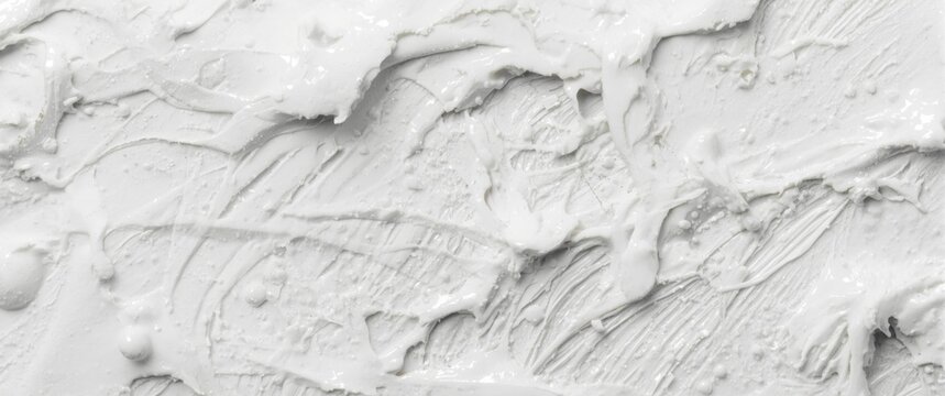 Textured white paste smeared on a flat surface